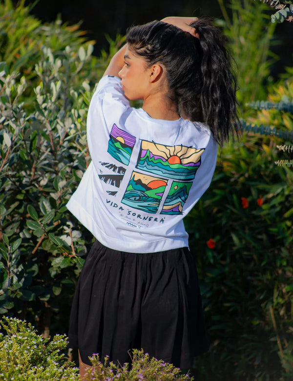 Live Cool Oversize white T-shirt Women