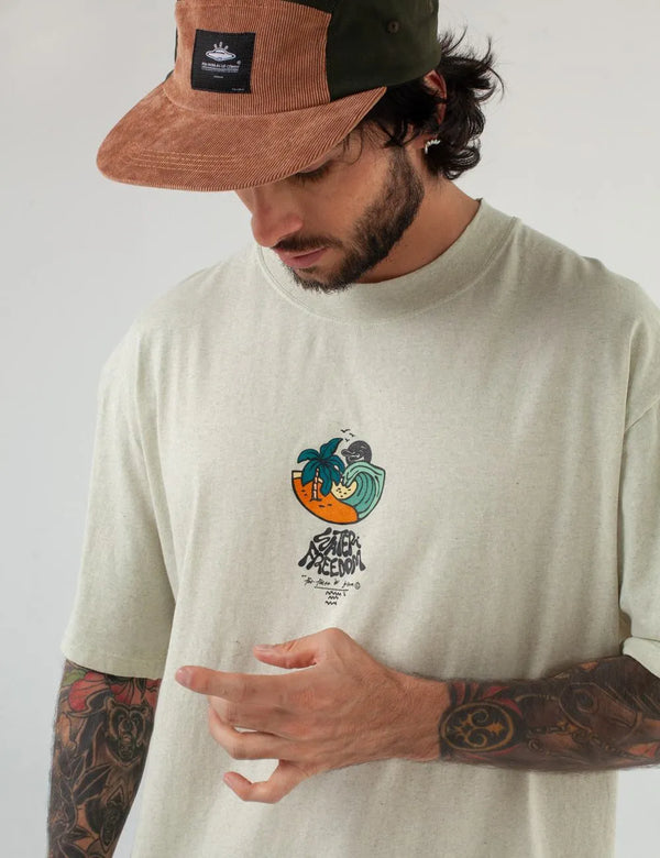 Wave Happy Oversize Green Unisex Shirt