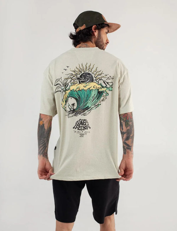 Wave Happy Oversize Green Unisex Shirt