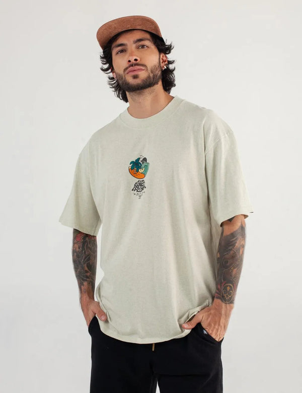 Wave Happy Oversize Green Unisex Shirt
