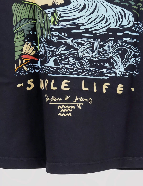 Mountain Life Regular fit black Unisex t-shirt