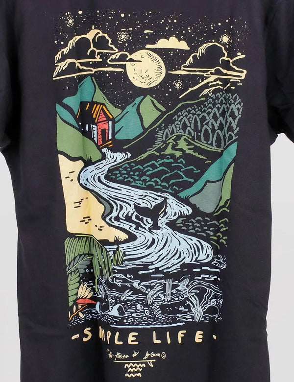 Mountain Life Regular fit black Unisex t-shirt