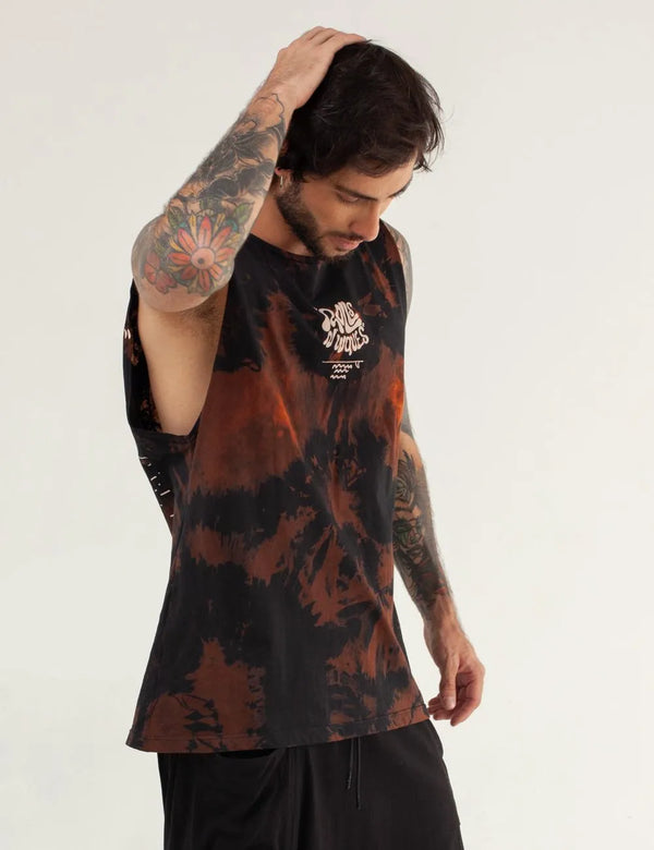 Oversize Tank Top Rolls N Waves black Unisex