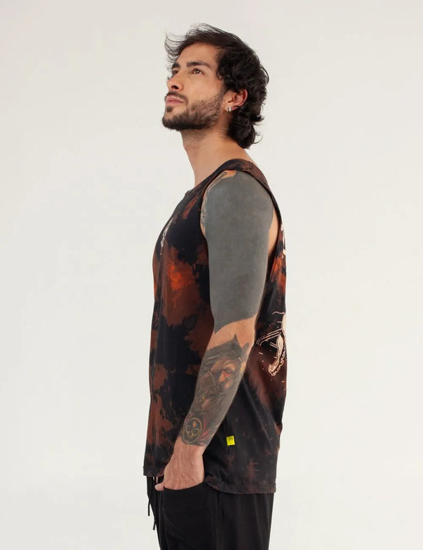 Oversize Tank Top Rolls N Waves black Unisex