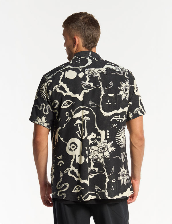 Regular Fit Chacras Shirt Black + Ecru Men