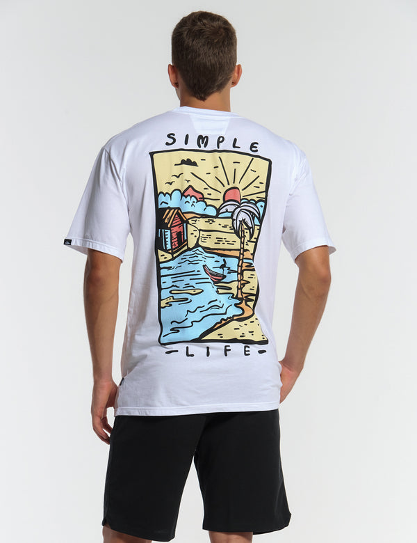 Simple Life Oversize T-shirt White Men