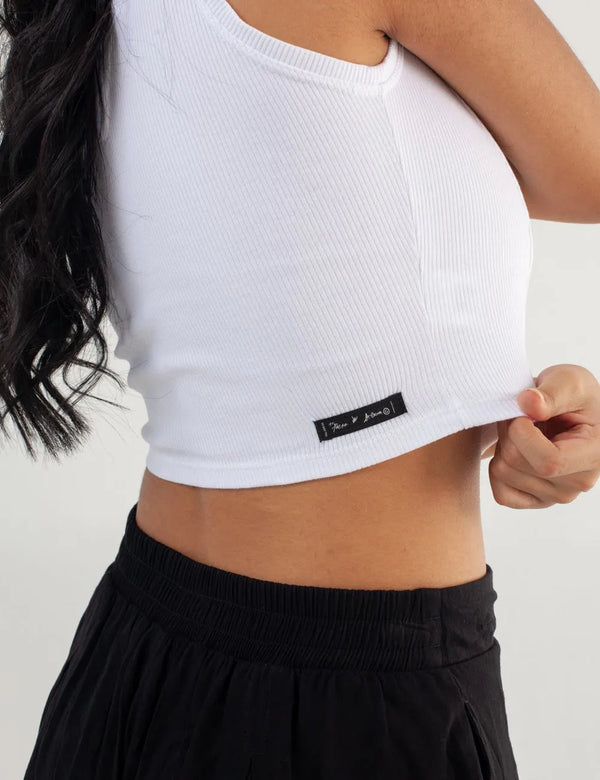 Sepiolita Women´s white Crop Top