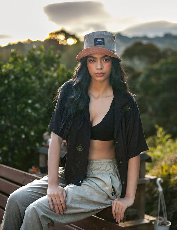 Fisher Hat duplex Cafe + Pistachio Unisex