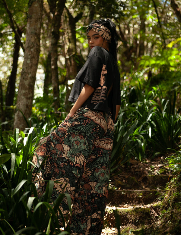 Women's Multicolor Garden Wide Leg Pants