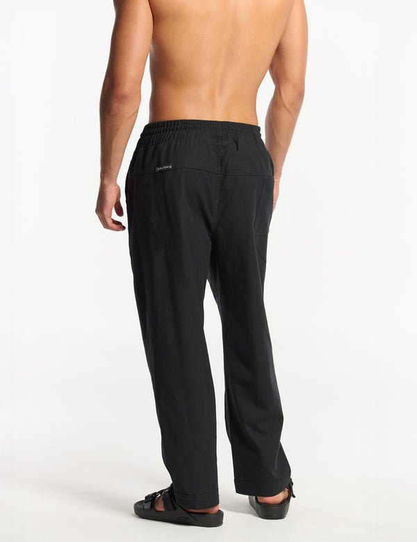 Elderberry Black Chino Pants for Men