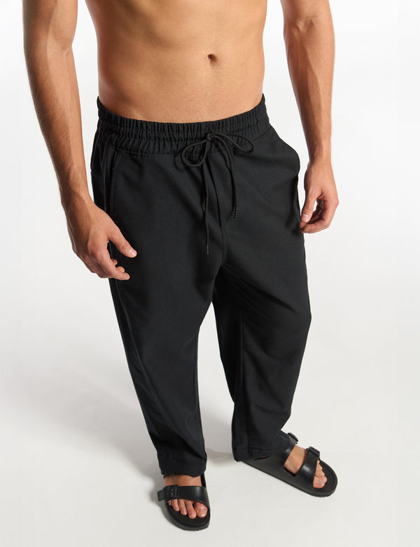 Elderberry Black Chino Pants for Men