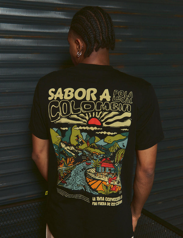 Regular Fit T-shirt Flavor of Colombia black unisex
