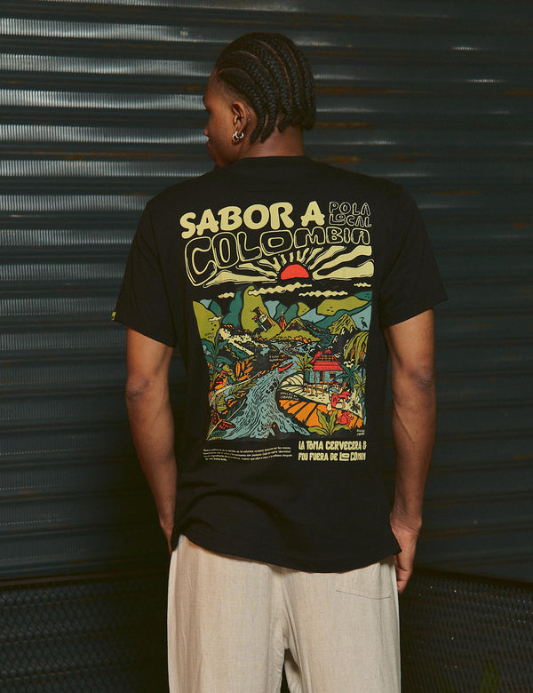 Regular Fit T-shirt Flavor of Colombia black unisex