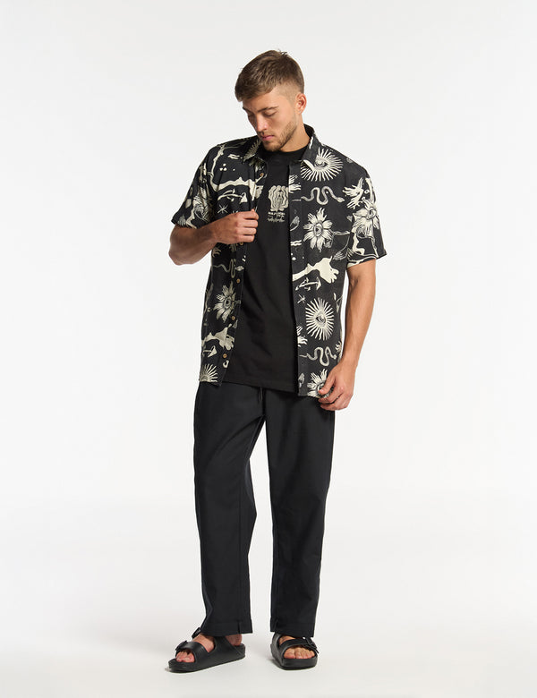 Regular Fit Chacras Shirt Black + Ecru Men