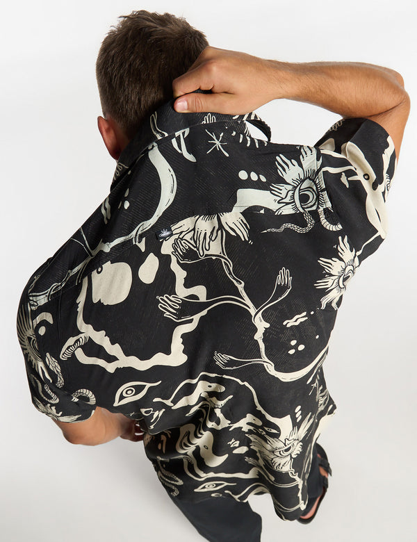 Regular Fit Chacras Shirt Black + Ecru Men