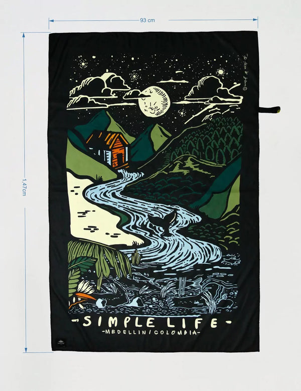 Microfiber Travel Towel 93 x 1.43 Simple Night Life