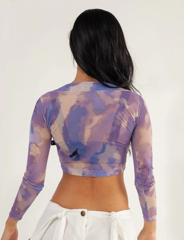 Orion Women's Long Sleeve Mesh Crop Top